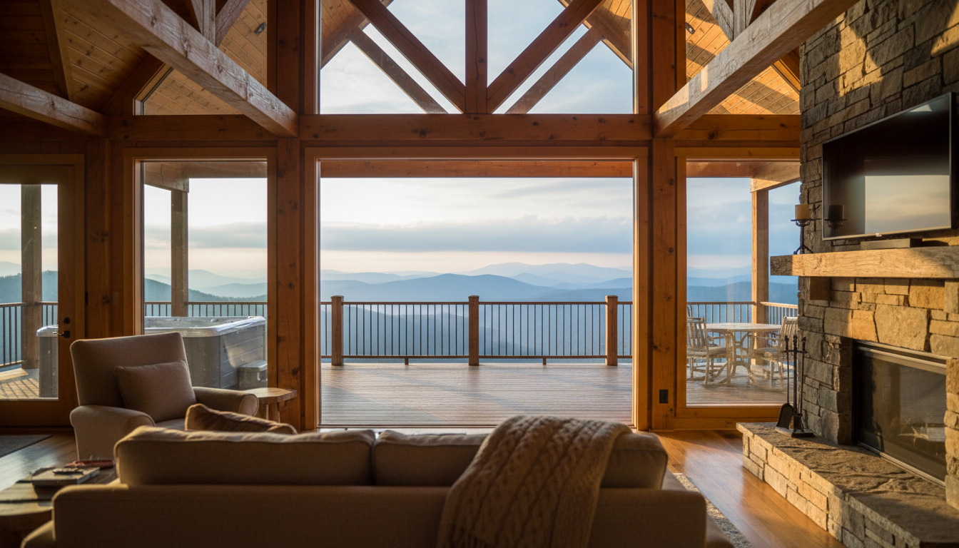 Holler Hideaway vacation rental exterior with mountain views